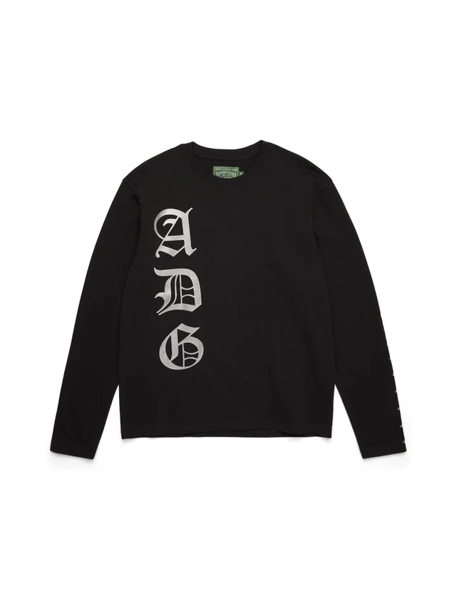 ADG Scripture T-shirt met lange mouwen Zwart