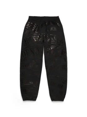 ADG-sweatbroek met bannerprint, zwart