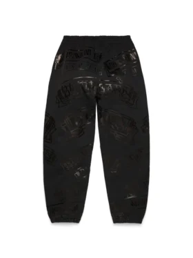 ADG-sweatbroek met bannerprint, zwart