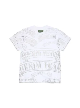 ADG T-shirt met bannerprint, wit