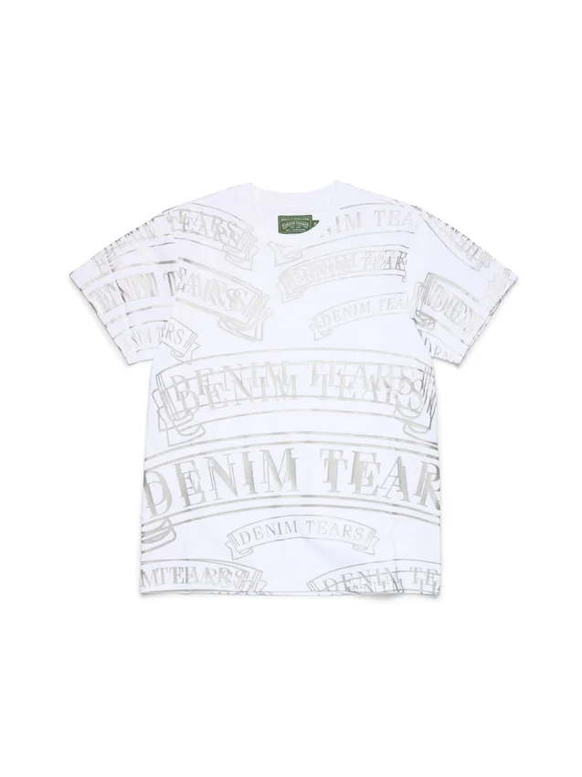 ADG T-shirt met bannerprint, wit