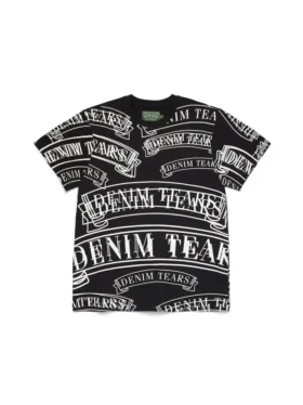 ADG T-shirt met bannerprint, zwart