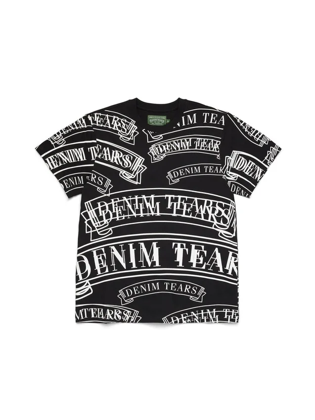 ADG T-shirt met bannerprint, zwart