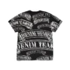 ADG T-shirt met bannerprint, zwart