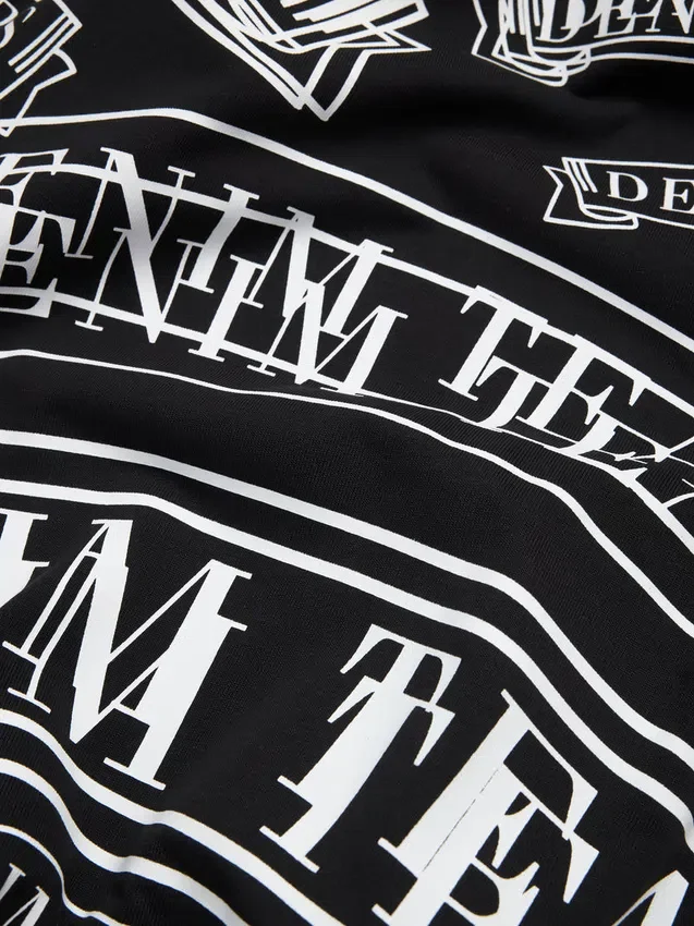 ADG T-shirt met bannerprint, zwart