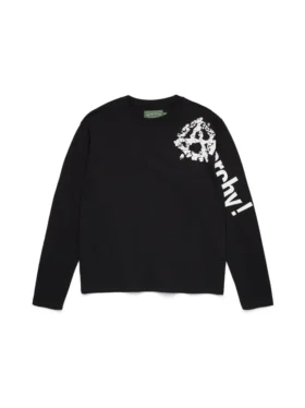 Anarchy Wreath T-shirt met lange mouwen, zwart