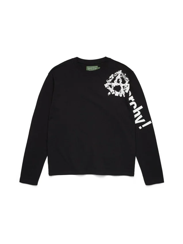 Anarchy Wreath T-shirt met lange mouwen, zwart