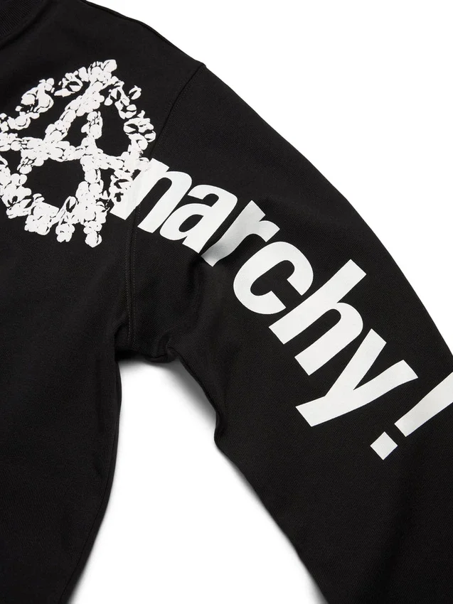 Anarchy Wreath T-shirt met lange mouwen, zwart