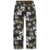 Baggy bloemenprint Denim broek met selvedge