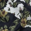 Baggy bloemenprint Denim broek met selvedge