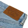 Baggy Cotton Wreath-Denim broek, lichte wassing