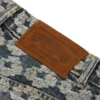 Baggy Jacquard Wreath-Denim-broek