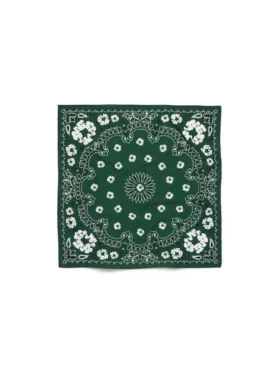 Bandana met Cotton Wreath en paisleypatroon, groen