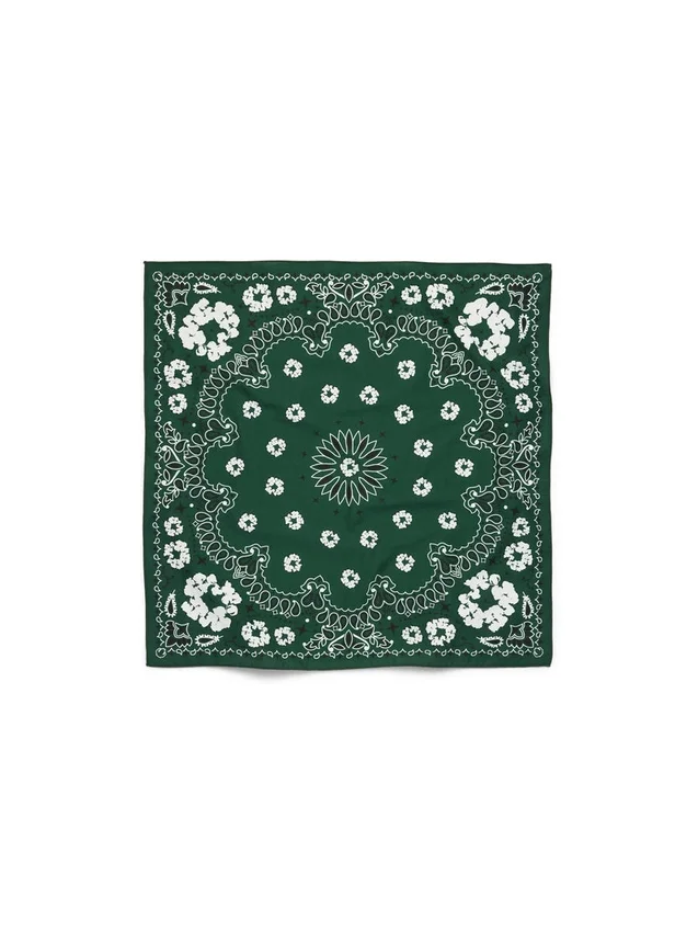 Bandana met Cotton Wreath en paisleypatroon, groen