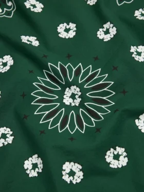 Bandana met Cotton Wreath en paisleypatroon, groen