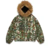 Birch Camo-werkjas met capuchon, groen camouflage