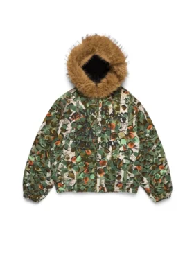 Birch Camo-werkjas met capuchon, groen camouflage
