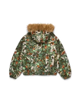 Birch Camo-werkjas met capuchon, groen camouflage