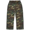 Camo-joggingbroek met pailletten en open zoom
