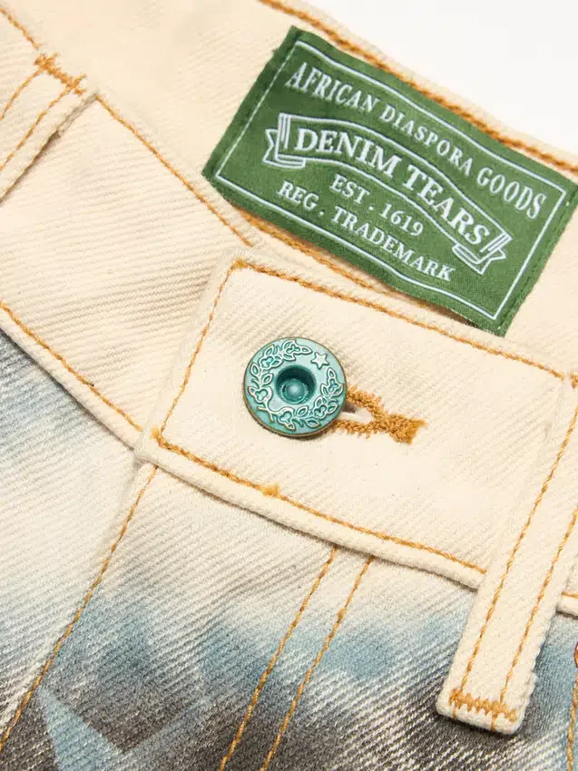 Cloud Camo-Denimshort