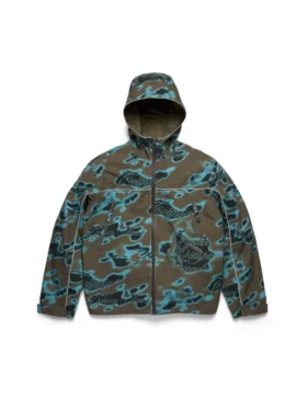 Cloud Camo-shelljack met getapete naden