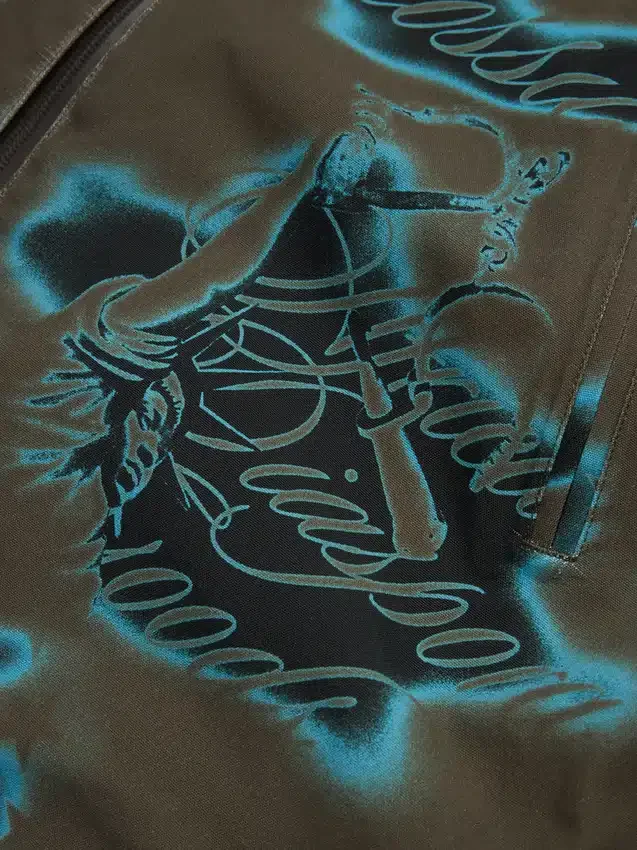 Cloud Camo-shelljack met getapete naden