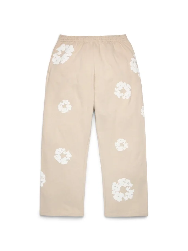 Cotton Wreath baggy joggingbroek crèmekleurig