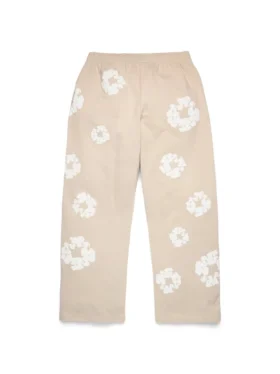Cotton Wreath baggy joggingbroek crèmekleurig