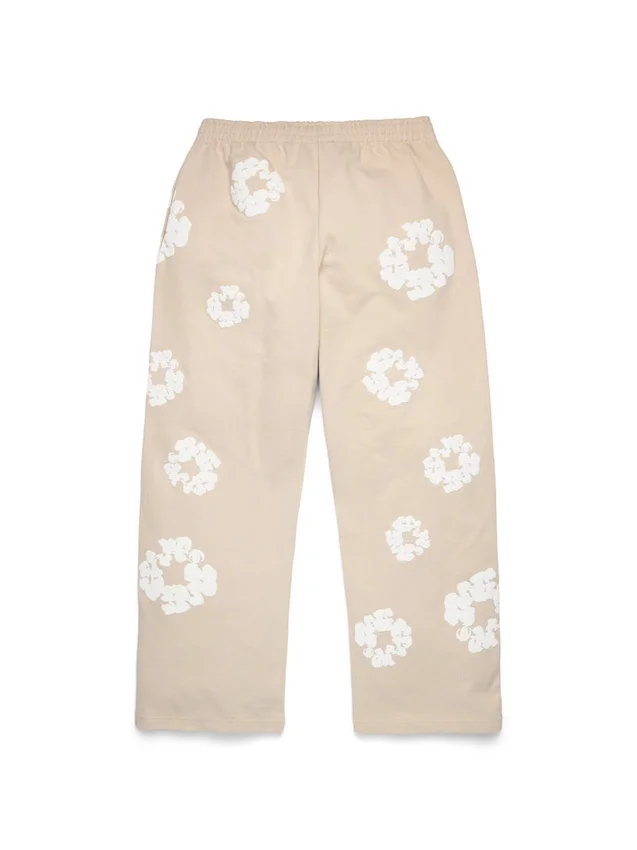 Cotton Wreath baggy joggingbroek crèmekleurig