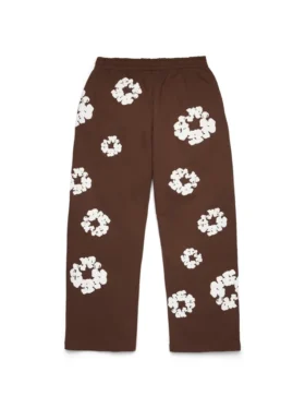 Cotton Wreath baggy joggingbroek donkerbruin