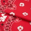 Cotton Wreath bandana met paisley-motief en krans, rood