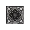 Cotton Wreath bandana met paisleypatroon en krans, zwart