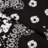 Cotton Wreath bandana met paisleypatroon en krans, zwart