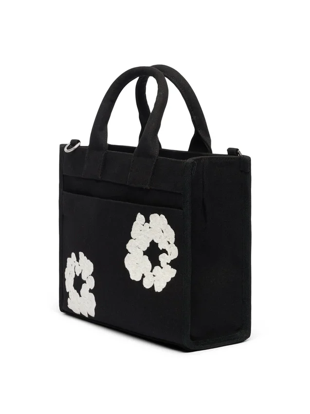 Cotton Wreath Canvas Tas met Katoenen Krans, Klein