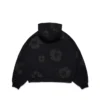 Cotton Wreath Cardigan Hoodie, zwart