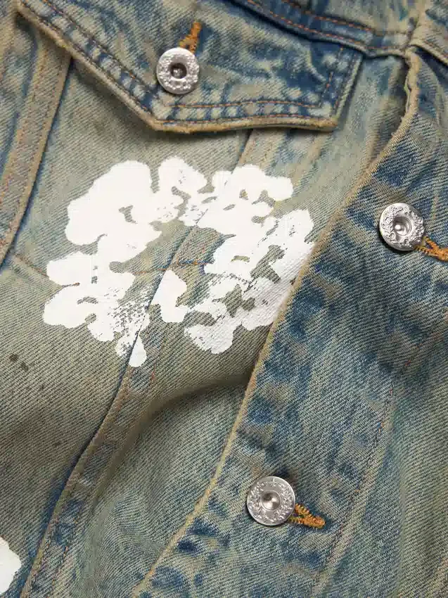 Cotton Wreath-Denim-jasje, ‘Dirty Wash’