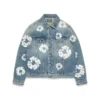 Cotton Wreath-Denim-spijkerjasje, lichte wassing