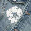 Cotton Wreath-Denim-spijkerjasje, lichte wassing