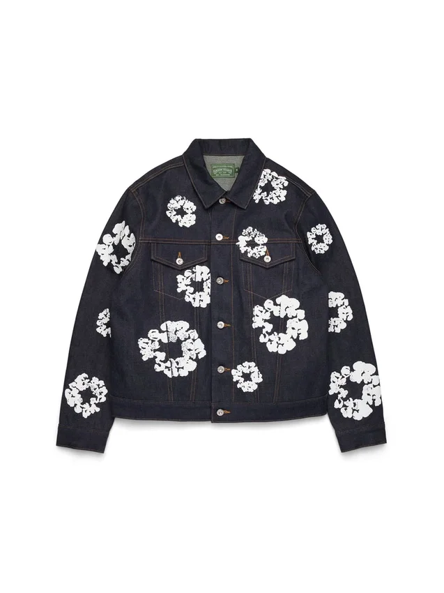 Cotton Wreath-Denimjas met selvedge