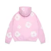 Cotton Wreath Hoodie in poederroze