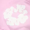 Cotton Wreath Hoodie in poederroze