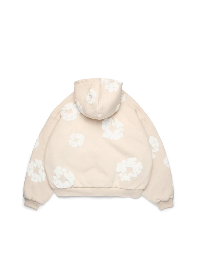 Cotton Wreath Hoodie met capuchon, kleur Oatmeal