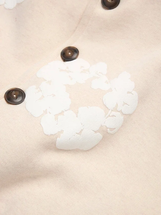 Cotton Wreath Hoodie met capuchon, kleur Oatmeal