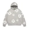Cotton Wreath Hoodie met kransmotief, grijs