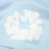 Cotton Wreath Hoodie met kransmotief, poederblauw