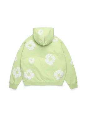 Cotton Wreath Hoodie met rits, mint