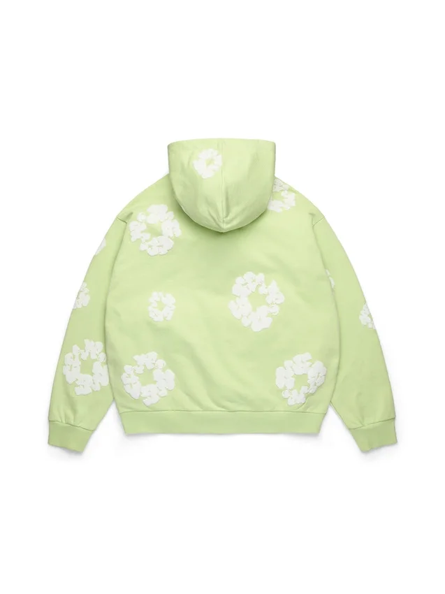 Cotton Wreath Hoodie met rits, mint