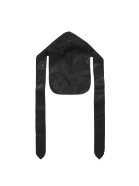 Cotton Wreath leren durag, zwart