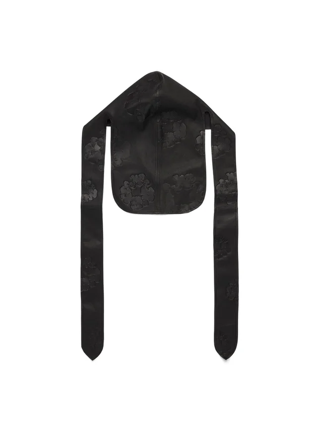 Cotton Wreath leren durag, zwart