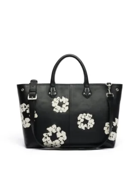 Cotton Wreath leren tas, groot